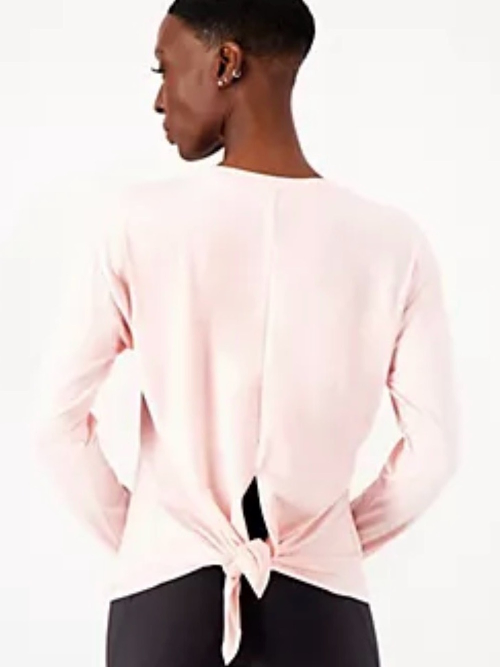 AB by Addison Bay Pink Tie Back Long Sleeve Top Soft Women’s Large